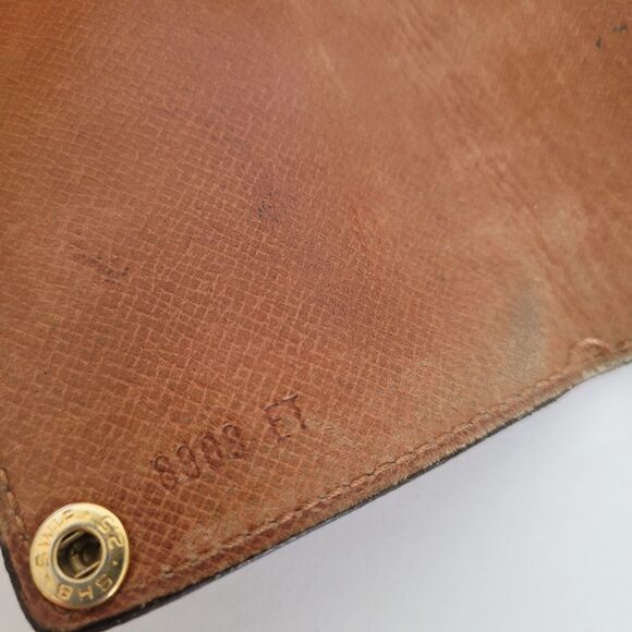Louis Vuitton LV Mini Brown Folding Monogram Leather Card Wallet Small Damaged - Picture 4 of 10
